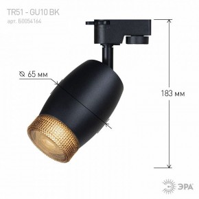 Светильник на штанге Эра  TR51 - GU10 BK в Талице - talica.ok-mebel.com | фото 4