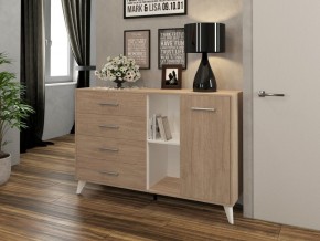 СВЕТЛАНА Комод-тумба  (дуб сонома/белый) в Талице - talica.ok-mebel.com | фото