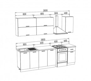 ТЕХНО Кухонный гарнитур 2,0 м Компоновка №2 в Талице - talica.ok-mebel.com | фото 10