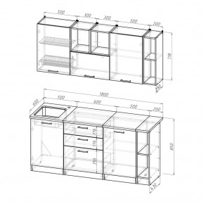 ТОМИЛЛА Кухонный гарнитур Макси 4 (1800 мм ) в Талице - talica.ok-mebel.com | фото 2