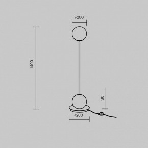Торшер Maytoni Twins MOD427FL-L20B3K в Талице - talica.ok-mebel.com | фото 4