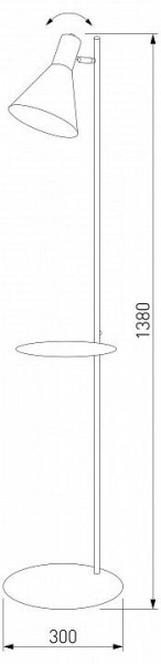 Торшер с полкой TK Lighting Jump 5864 Jump в Талице - talica.ok-mebel.com | фото 2