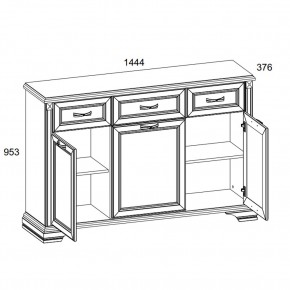 Тумба 3D3S, MONAKO, цвет Сосна винтаж/дуб анкона в Талице - talica.ok-mebel.com | фото 2