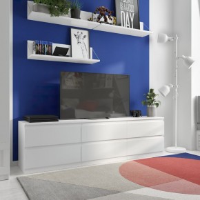 Тумба КАСТОР длинная с шестью ящиками, цвет белый в Талице - talica.ok-mebel.com | фото