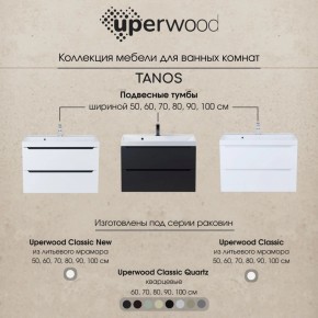 Тумба под раковину Uperwood Tanos 100 см, подвесная, белая матовая в Талице - talica.ok-mebel.com | фото 8