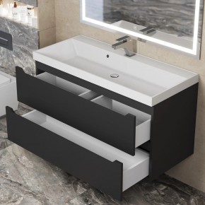 Тумба под раковину Uperwood Tanos 100 см, подвесная, черная матовая в Талице - talica.ok-mebel.com | фото 10
