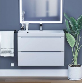 Тумба под раковину Uperwood Tanos 80 см, подвесная, белая матовая в Талице - talica.ok-mebel.com | фото
