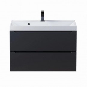 Тумба под раковину Uperwood Tanos 80 см, подвесная, черная матовая в Талице - talica.ok-mebel.com | фото 8