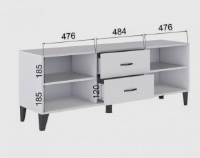 Тумба под ТВ ТВМ-6 (белый) в Талице - talica.ok-mebel.com | фото 2