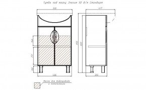 Тумба под умывальник "Элегия 50" Стандарт без ящика АЙСБЕРГ (DA2401T) в Талице - talica.ok-mebel.com | фото 5