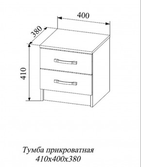 СОФИ СТБ400.1 Тумба прикроватная с 2-мя ящиками в Талице - talica.ok-mebel.com | фото 2