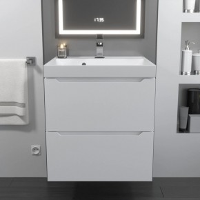 Тумба с раковиной Uperwood Tanos 50 см, подвесная, белая матовая в Талице - talica.ok-mebel.com | фото 10