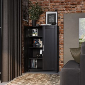 Тумба СИРИУС двухдверная высокая, цвет Дуб Венге в Талице - talica.ok-mebel.com | фото 4