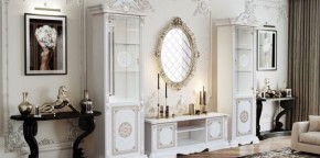 Тумба ТВ (12.301) Грация (белый/золото) в Талице - talica.ok-mebel.com | фото 2