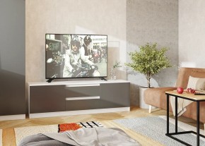Тумба ТВ большая Парус (Белый/Графит) в Талице - talica.ok-mebel.com | фото 2
