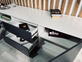Тумба ТВ большая Парус (Белый/Графит) в Талице - talica.ok-mebel.com | фото 3