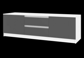Тумба ТВ большая Парус (Белый/Графит) в Талице - talica.ok-mebel.com | фото 4