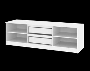 Тумба ТВ большая Парус (Белый/Графит) в Талице - talica.ok-mebel.com | фото 5