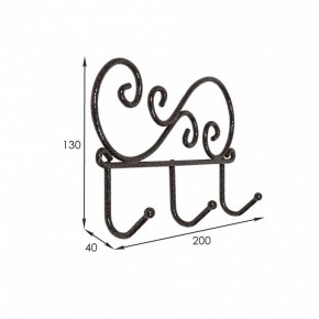 Вешалка настенная Кружева 3 в Талице - talica.ok-mebel.com | фото 3