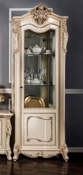 Витрина одностворчатая Джоконда (крем) в Талице - talica.ok-mebel.com | фото 2