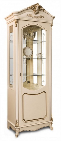 Витрина одностворчатая Мона Лиза (крем) в Талице - talica.ok-mebel.com | фото 2