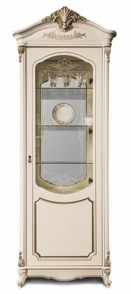 Витрина одностворчатая Мона Лиза (крем) в Талице - talica.ok-mebel.com | фото 3