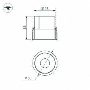 Встраиваемый светильник Arlight ATLAS 037183(1) в Талице - talica.ok-mebel.com | фото 3
