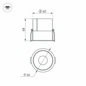 Встраиваемый светильник Arlight ATLAS 037185(1) в Талице - talica.ok-mebel.com | фото 4