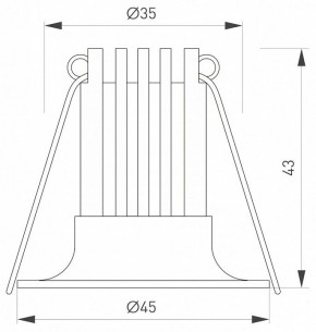 Встраиваемый светильник Arlight FOGGY 044621 в Талице - talica.ok-mebel.com | фото 2