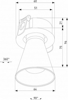 Встраиваемый светильник Elektrostandard Bell 25097/LED 8W 4000K черный в Талице - talica.ok-mebel.com | фото 5