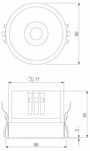 Встраиваемый светильник Elektrostandard Forte a069411 в Талице - talica.ok-mebel.com | фото 7