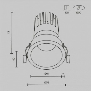 Встраиваемый светильник Maytoni Dip DL118-15W-4K-B в Талице - talica.ok-mebel.com | фото 10