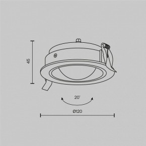 Встраиваемый светильник Maytoni Lens DL105-12W3K-B в Талице - talica.ok-mebel.com | фото 9