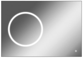 Зеркало Eclipse 100 black с подсветкой Sansa (SE1032Z) в Талице - talica.ok-mebel.com | фото