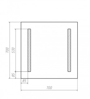 Зеркало Good Light 2-70 с подсветкой Домино (GL7012Z) в Талице - talica.ok-mebel.com | фото 6